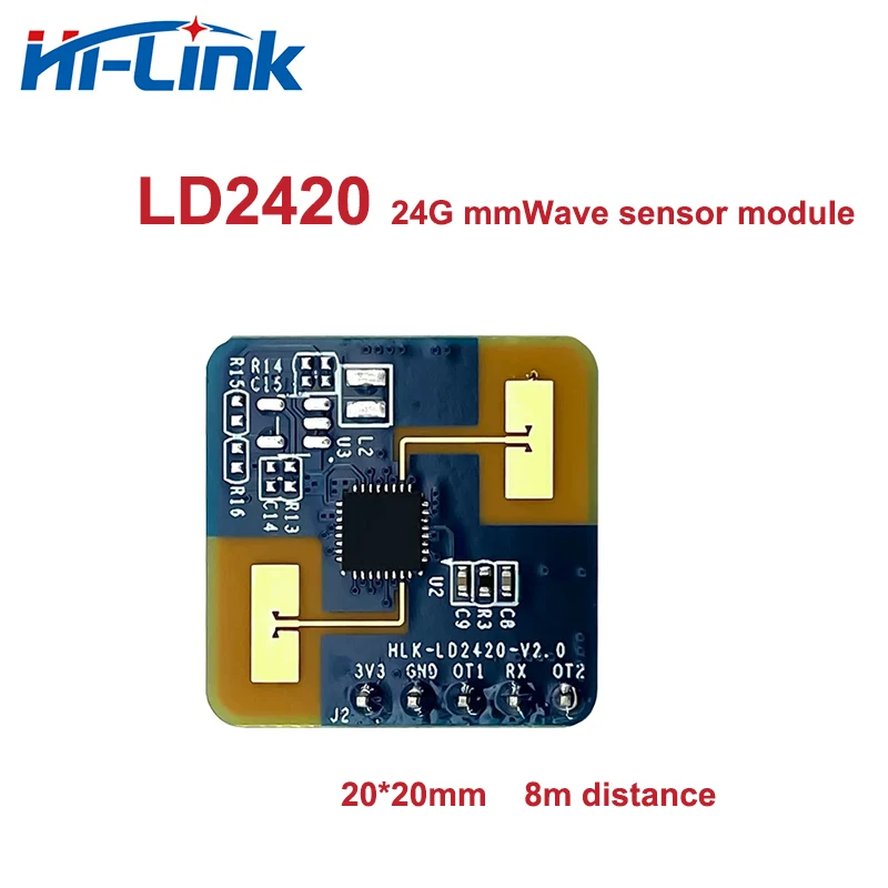 10pcs Hi-Link 24G Human Micro-Motion and Moving Detector mmWave Radar Sensor Module HLK-LD2420