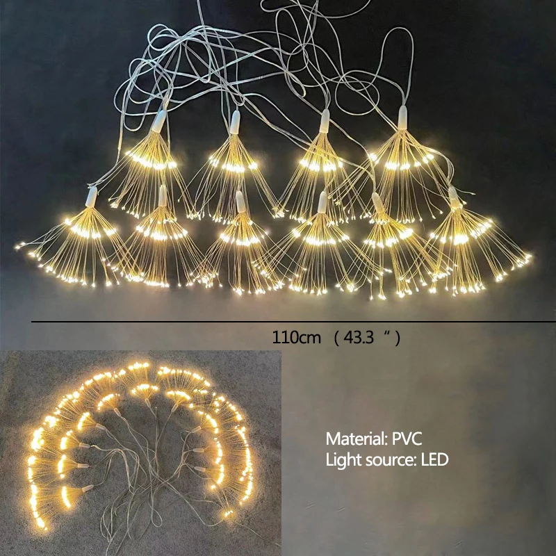 Wróżka nowoczesny krajobraz atmosfera lampa LED kryty kreatywny fajerwerki światła na wesele tło sceny wystrój