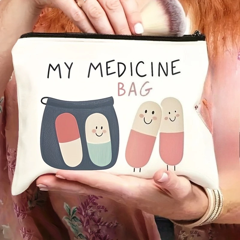 

Medication Pouch Migraine Medication Bag Travel Pill Pouch,Chronic Illness Pills Coin Purse Storage Bags Pencil Beauty Case