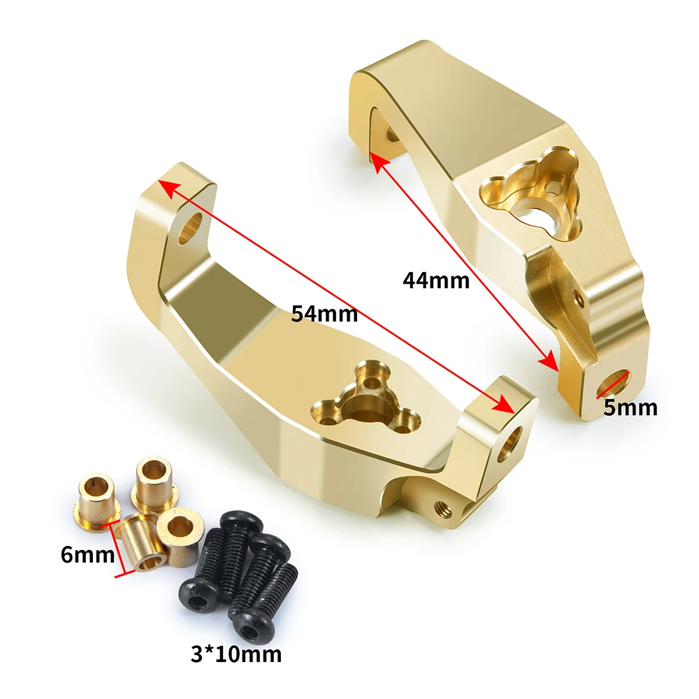 AXSPEED Heavy Brass Counterweight Portal Drive Housing Steering Knuckle Bearing for Redcat Gen8 1/10 RC Crawler Car Parts - Image 4