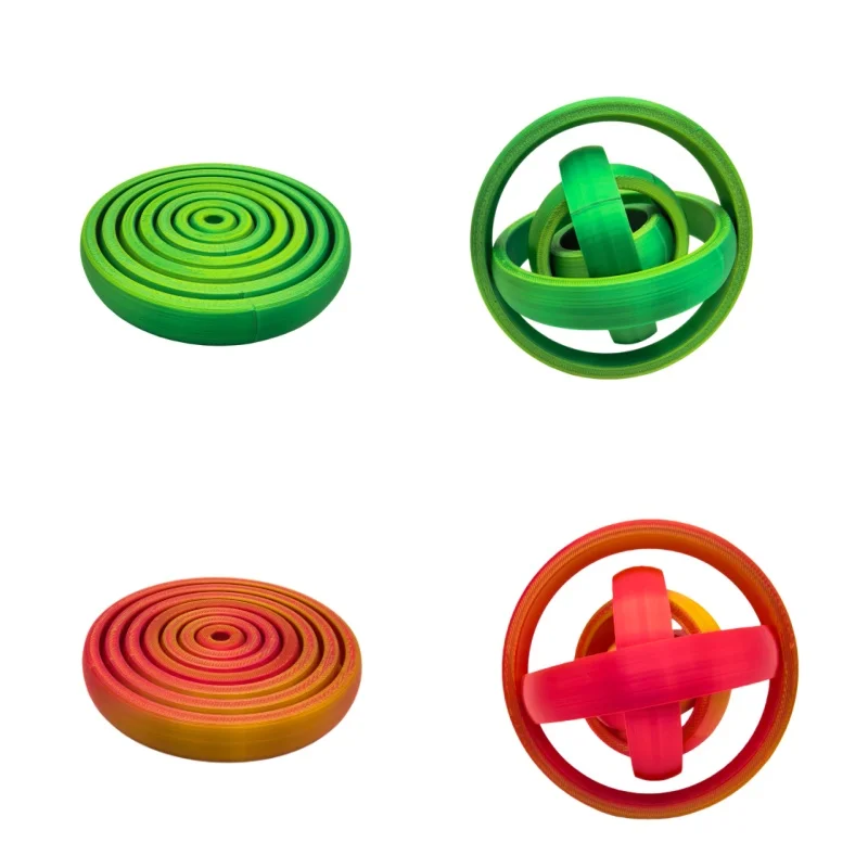3D printed stress relief toy starship stress relief disc gyroscope poly,for home and office decoration, for gift or personal use