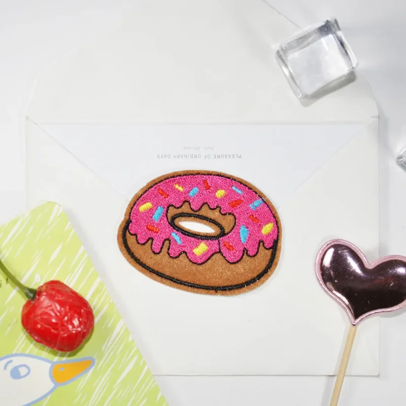 10 stks Snoep Donut Strijken Patch Ijs Borduren Applique IPatches voor Kleding Lollipop Kids Patch Snoep Party Decoraties