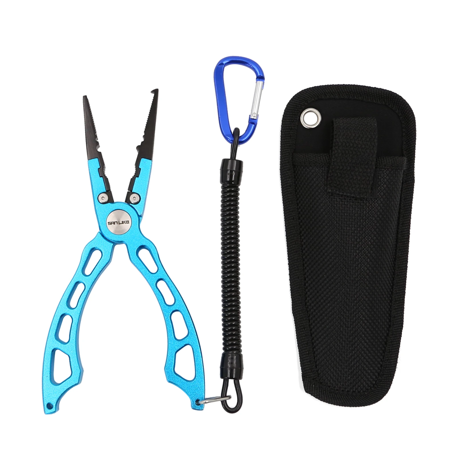 

SANLIKE Multifunctional Fishing Pliers Ring Opener Hook Remover Portable Scissors Fishing Line Scissors Fish Hook Remover Tools