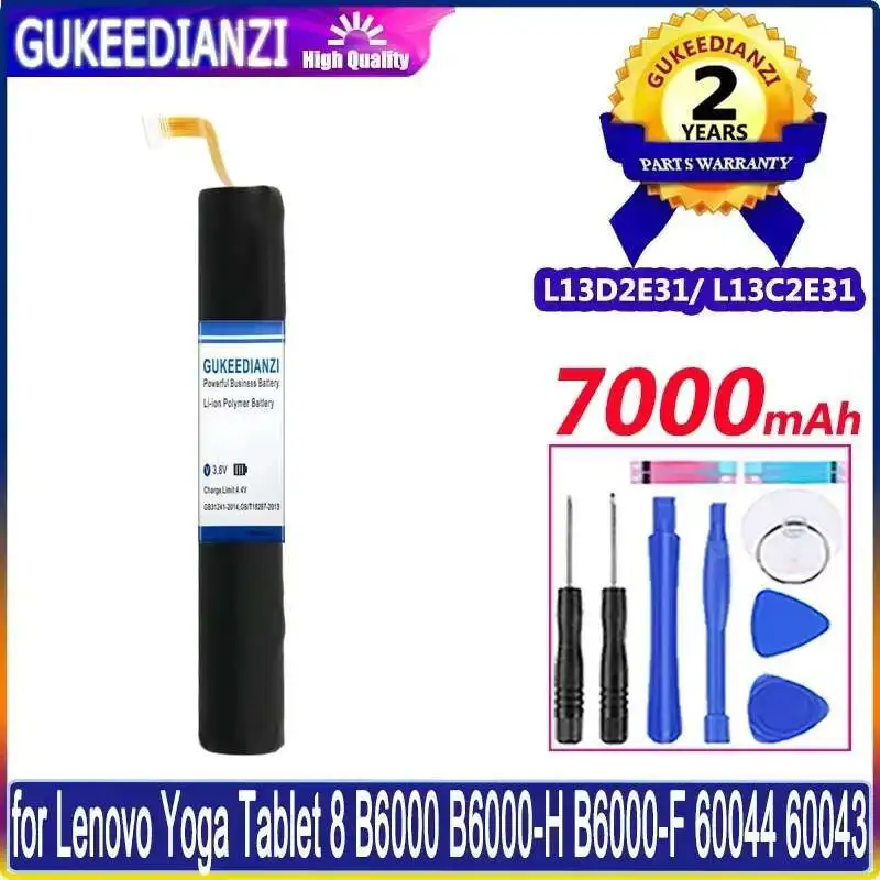 

For Lenovo Yoga Tablet 8 B6000 B6000-H B6000-F 60044 60043 7000Mah Battery Stable L13D2E31 L13C2E31