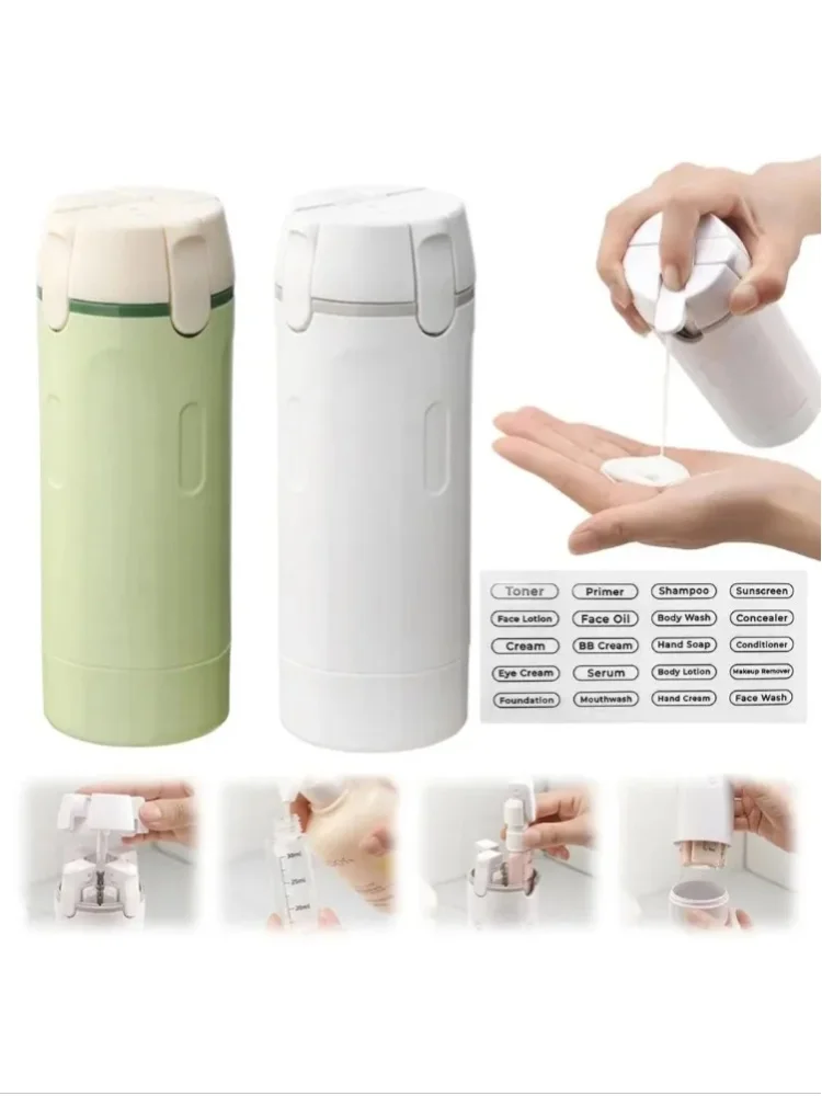 4-in-1 tragbare Reisflaschen, Reisebehälter, auslaufsicherer Reisebehälter für Lotion und Conditioner