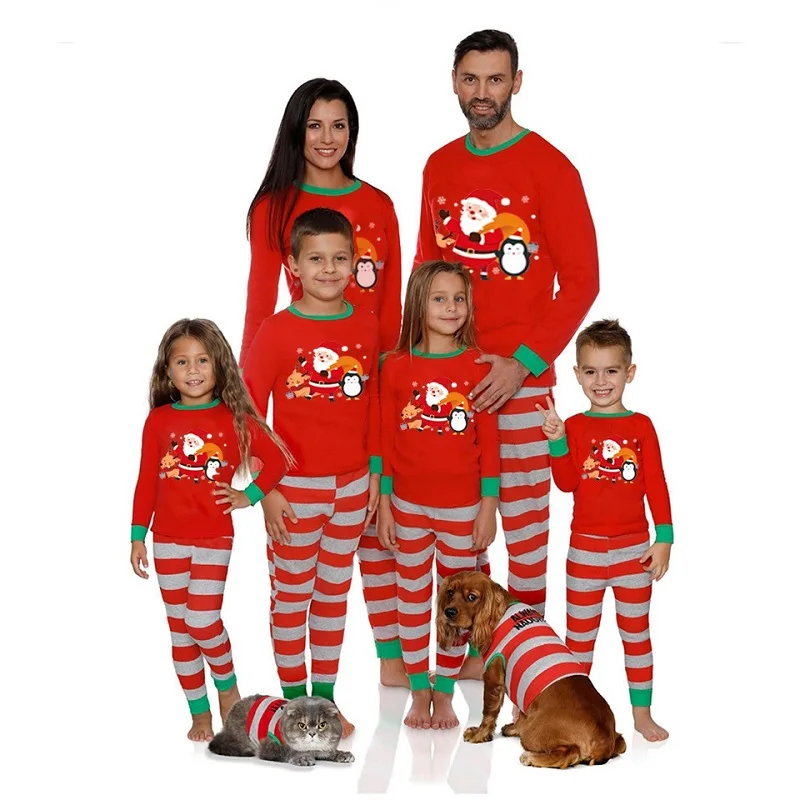 Family Matching Pajamas Outfits 2024 Christmas Adults Kid Family Matching Clothes Xmas Deer Family Sleepwear Family Look Clothes