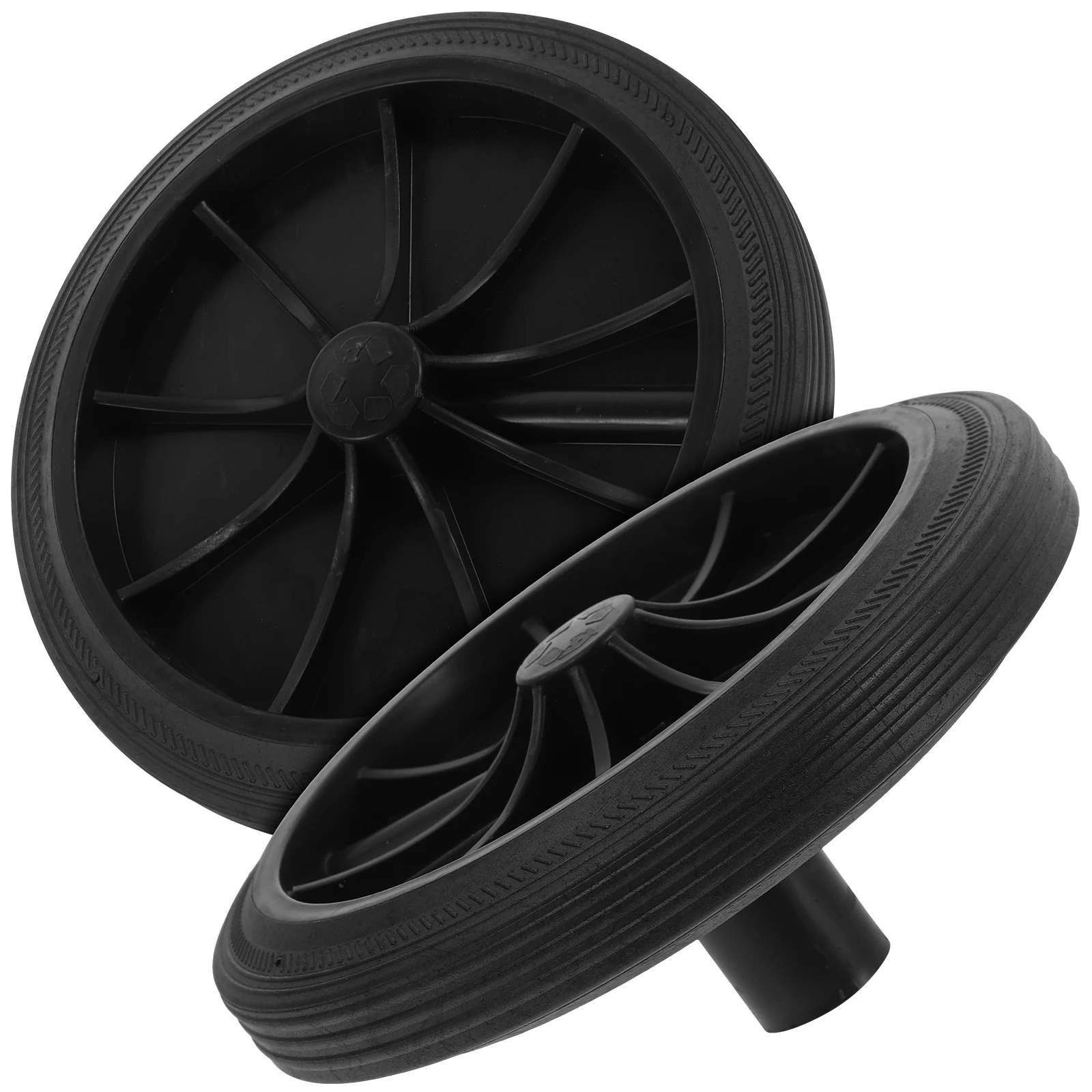 

2pcs Trash Can Wheels Lightweight Easy Install Garbage Containers Home Parks Public Places Trash Can Pulley Rubber