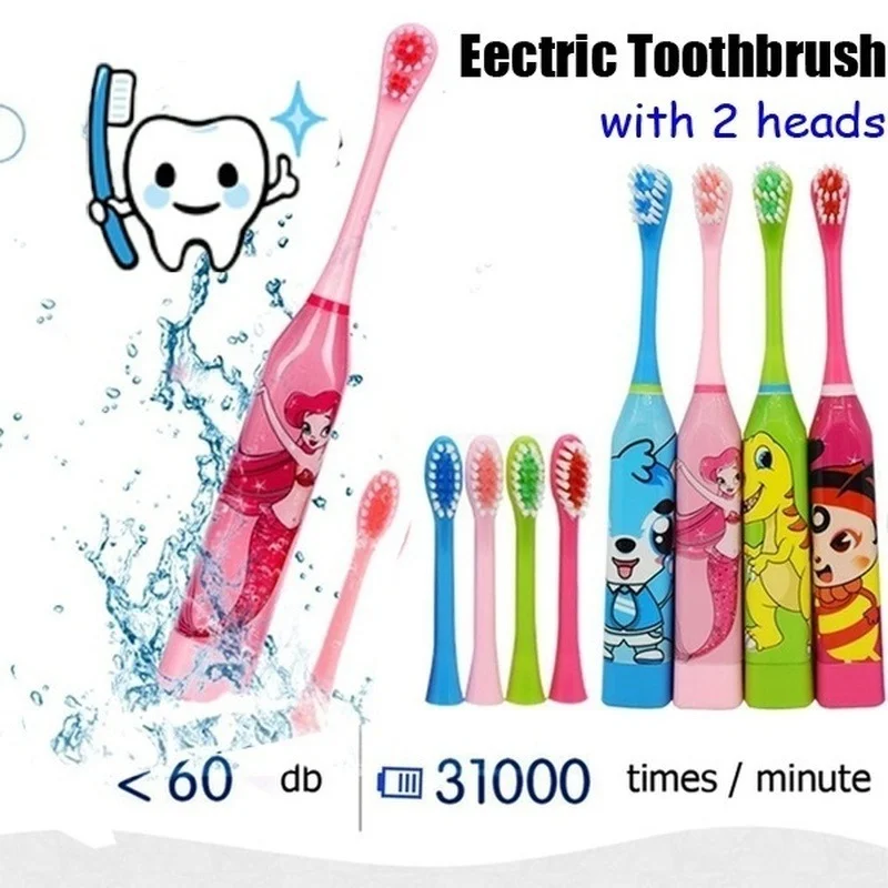 Children Electric Toothbrush Automatic Ultrasonic Waterproof Cute Cartoon Toothbrush Children\'s Life Education And Nursing Tools