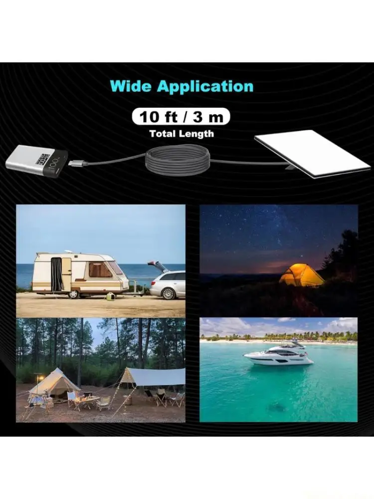 M5TD Powerful USB C DC5521 Charging Cord LED Power Indicates Weatherproofie Cable