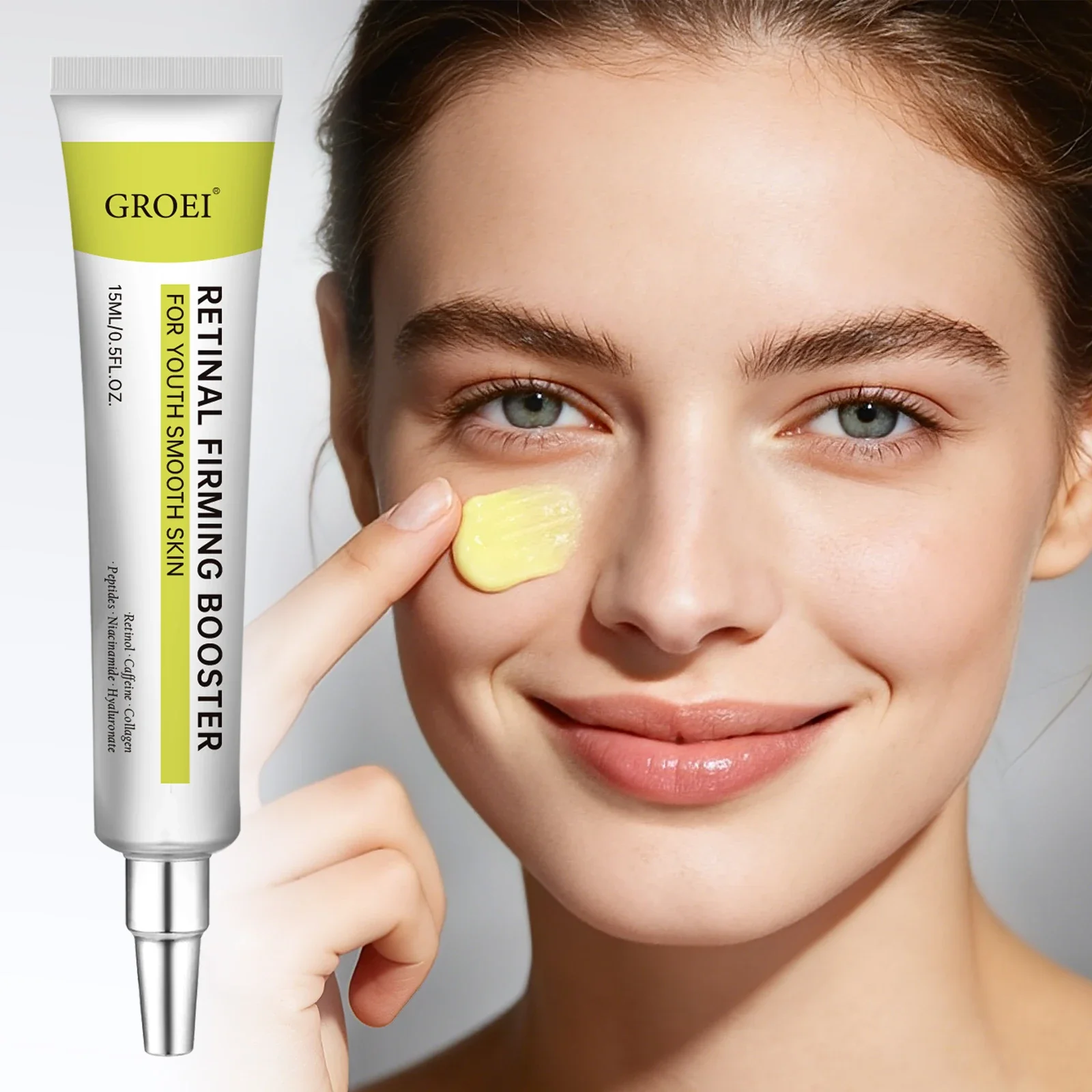 5PCS Retinal Firming Eye Cream 15ml Caffeine Niacinamide Hydrating Brightening Smooth Fine Lines Under Eye Care All Skin Types