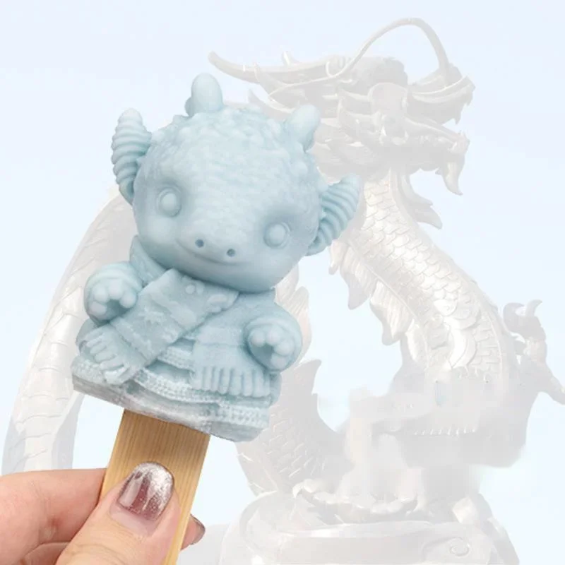 

Twelve Chinese Zodiac Signs Animal Silicone Ice Cream Mold DIY Ice Pop Maker Fruit Chocolate Popsicle Mold Pastry Making Tools