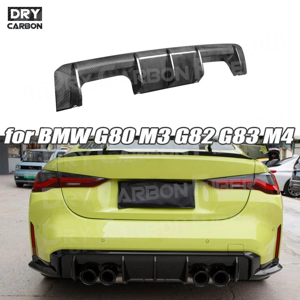 

Dry Carbon Fiber Rear Bumper Lip Diffuser Body Kits For BMW 3 4 Series G80 G82 G83 M3 M4 2021+ O Style FRP Diffuser Accessories