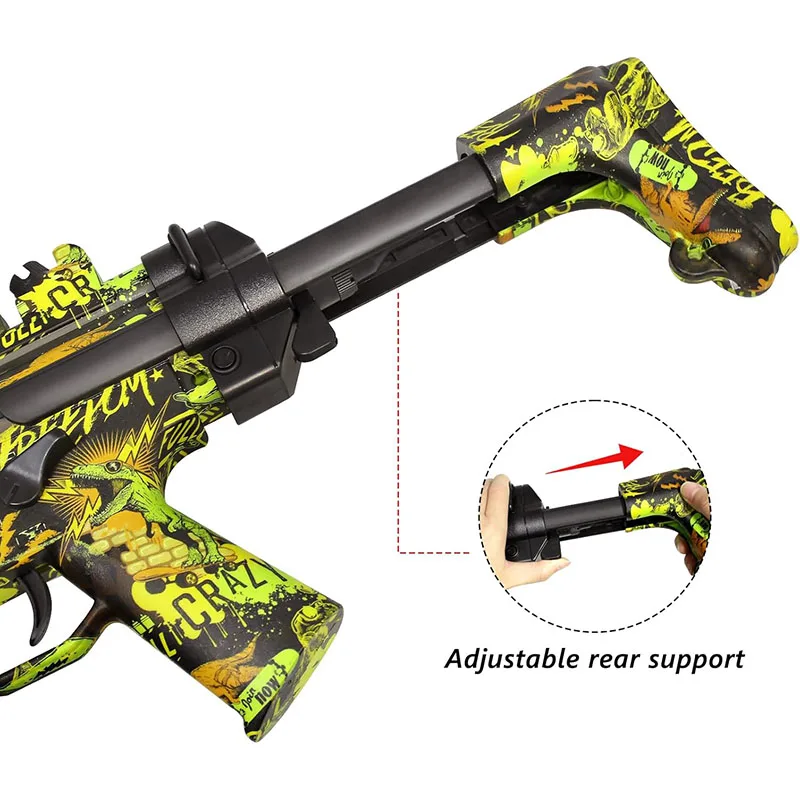 Elektrischer Splatter-Ballblaster, großer Orby-Pistolen-Gel-Ballblaster mit Trommel, 7,4-V-Akku, manueller und automatischer Modus