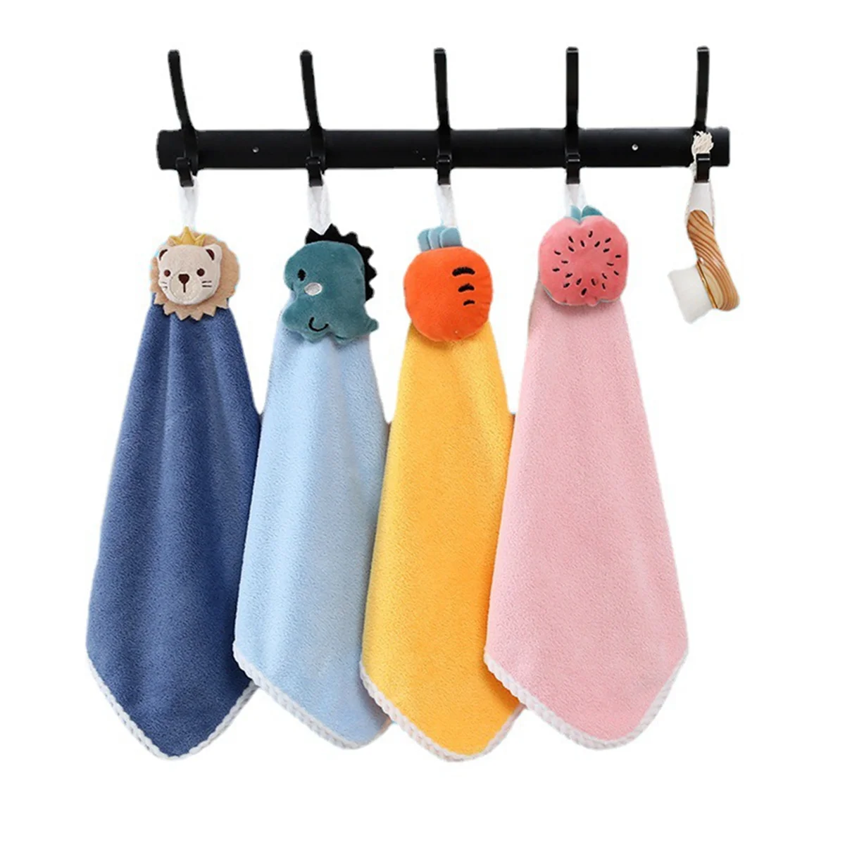 مناشف يد لطيفة من ABGU للأطفال، مناشف يد ماصة سريعة الجفاف للرضع للمطبخ والحمام، مناشف من الألياف الدقيقة من المخمل المرجاني-A