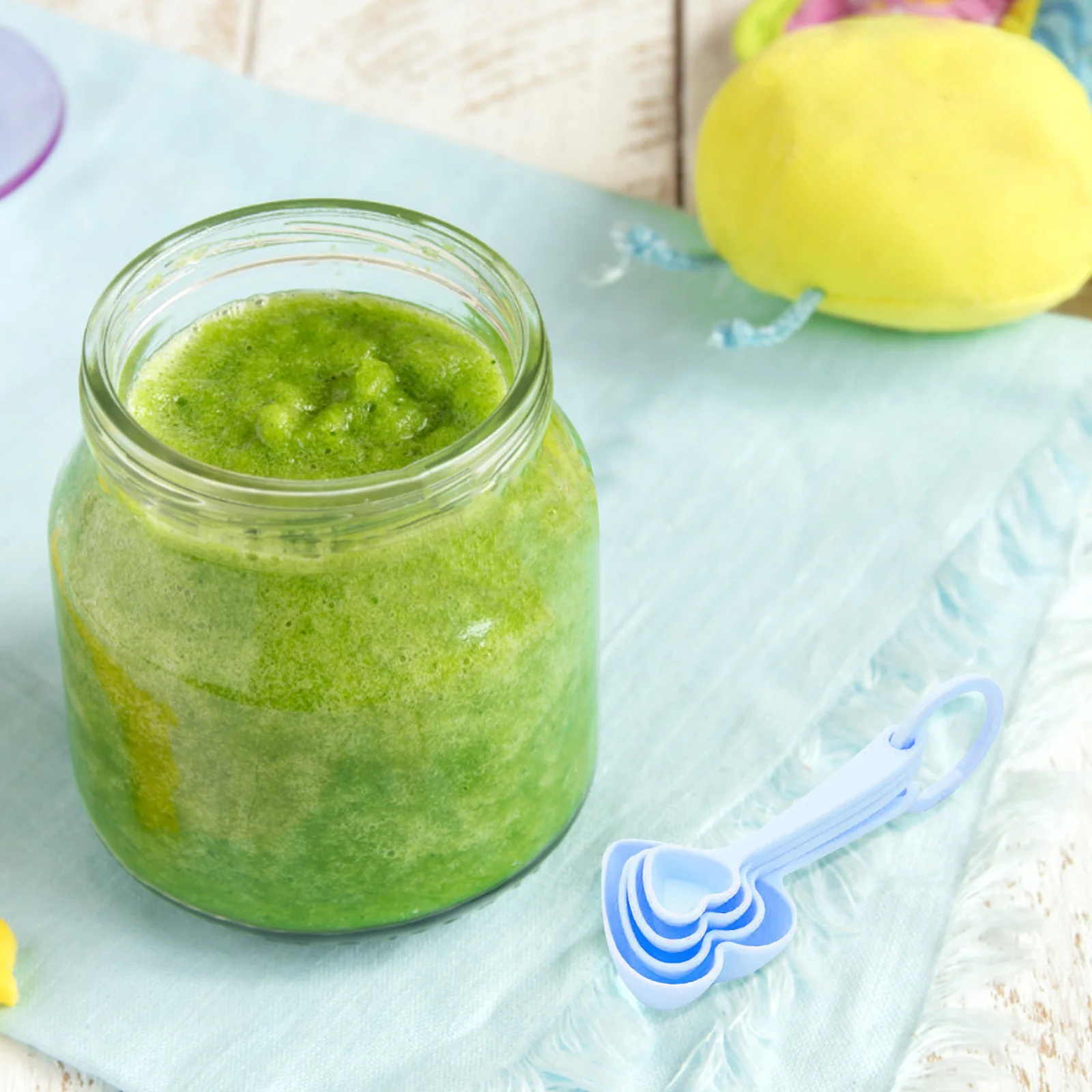 

3Sets Heart-Shaped Plastic Spoon for Dessert Coffee Tea Milk Cream Stirring Measuring Scoop Kitchen Tableware Cute Flatware Home