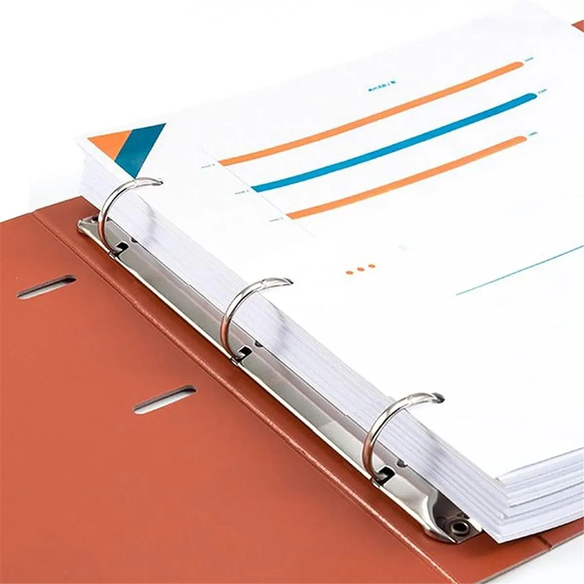 【Best Seller】10Pcs A5 Notebook 3-Ring Binder Mechanism Letter Size Holes 20mm Metal Loose Leaf Binders Spine-Combs