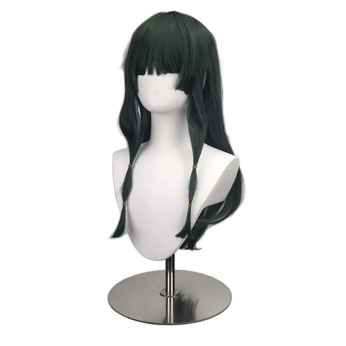 Maomao شعر مستعار تأثيري يوميات الصيدلي تأثيري حلي الزي طويل الأخضر الداكن الباروكات للنساء أنيمي الباروكات #3