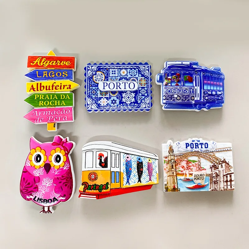 

Portugal Porto 3D Fridge Magnets - Europe Tram/Tile Refrigerator Magnets, Super Strong Magnets for Fridge, Home Decor Room