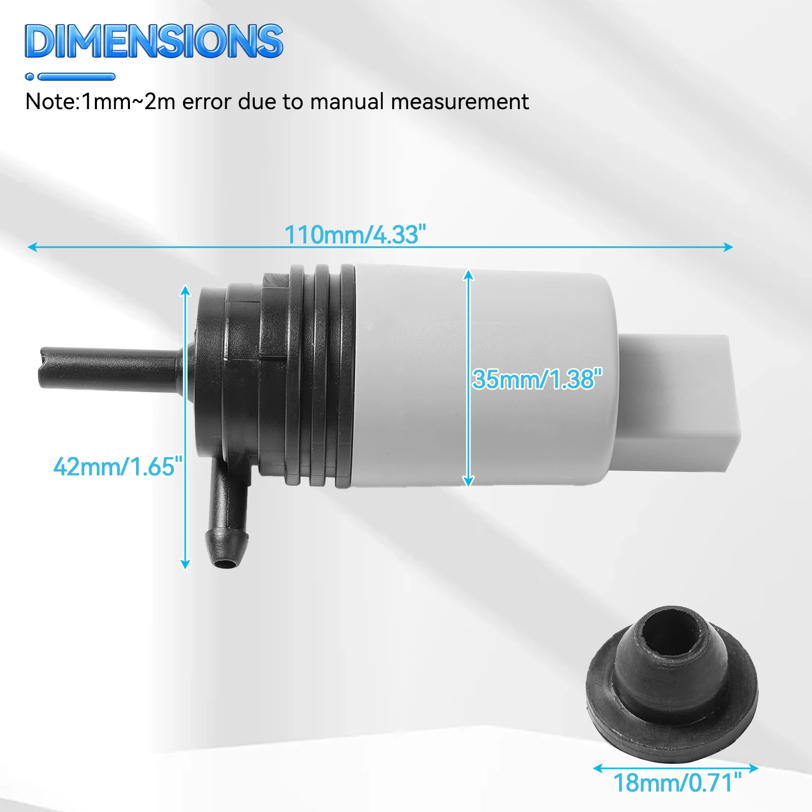 For BMW E60 E61 E65 E66 E81 E87 E88 E82 E90 E91 E92 E70 E71 E89 F10 F30 F35 Windshield Washer Pump Car 67127302589 67126934159