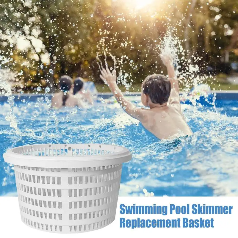 

19cm Skimmer Basket Above Ground Pool Skimmer Basket Handle Swimming Pool Cleaning Tool