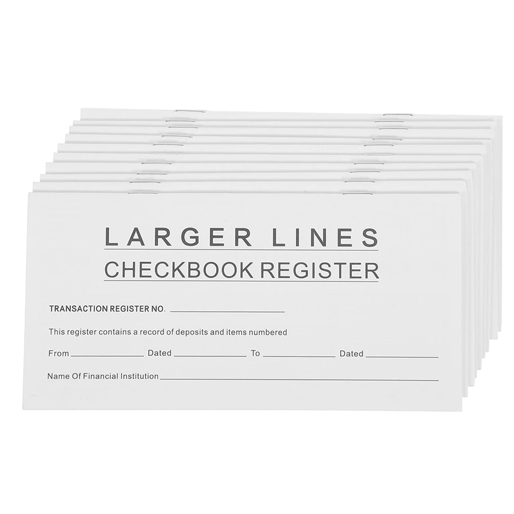 

10pcs Account Book Checkbook Tracker Ledgers Personal Business Register Compact Financial Bank Paper Design Portable