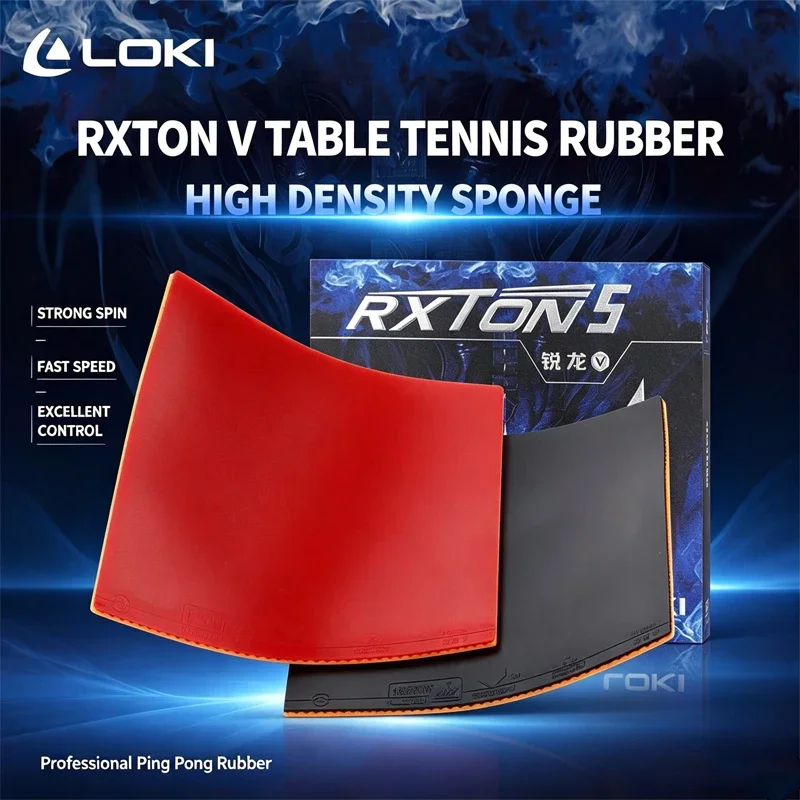 LOKI RXTON 5 Table Tennis Rubber Sheet High Elastic Pimples Sticky Ping Pong Rubber with High Density Sponge Spin & Rebound
