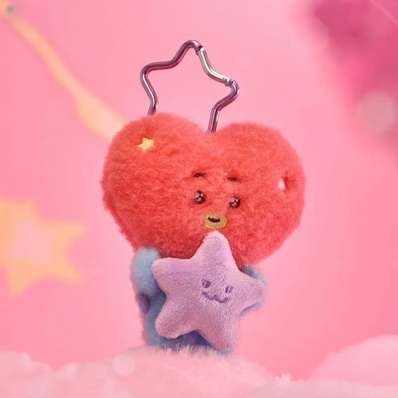 جديد الكرتون لطيف Bt21ed السفر سلسلة تاتا شيمي أفخم دمية عناق نجوم كوكي Rj المفاتيح الفتيات حقيبة قلادة الديكور اللعب هدية