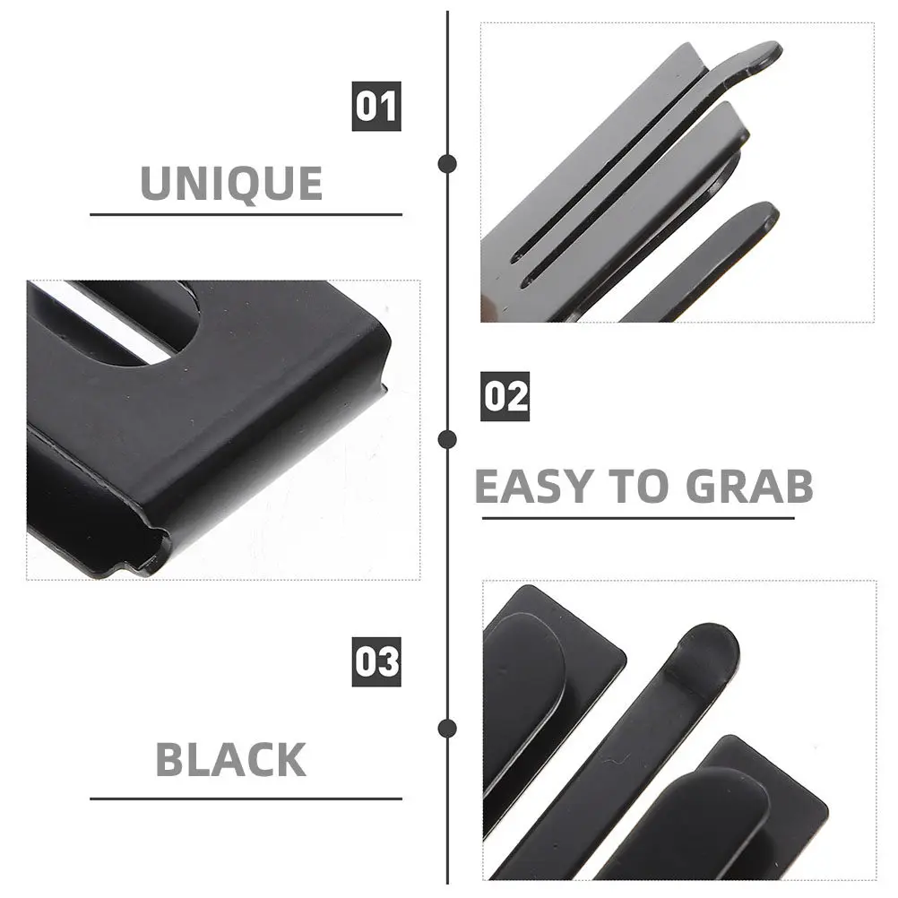 6pcs Sturdy Metal Microphone Hanger Clip for Car – Universal Space-Saving Radio Mount Bracket