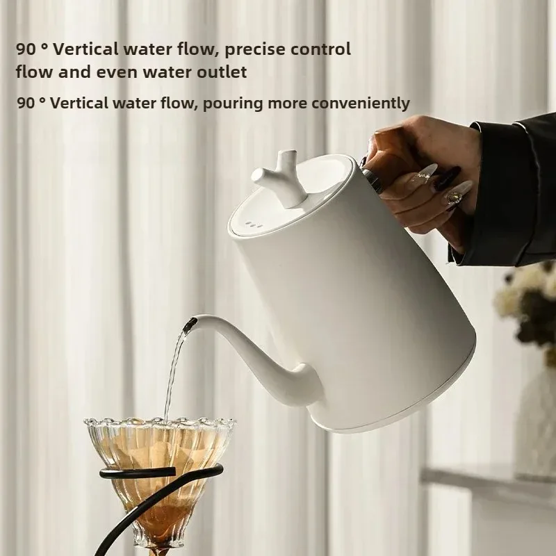 1000 واط غلاية كهربائية معقوفة 1000 مللي 304 إبريق قهوة من الفولاذ المقاوم للصدأ ذكي درجة حرارة ثابتة شاشة LED لشاي القهوة