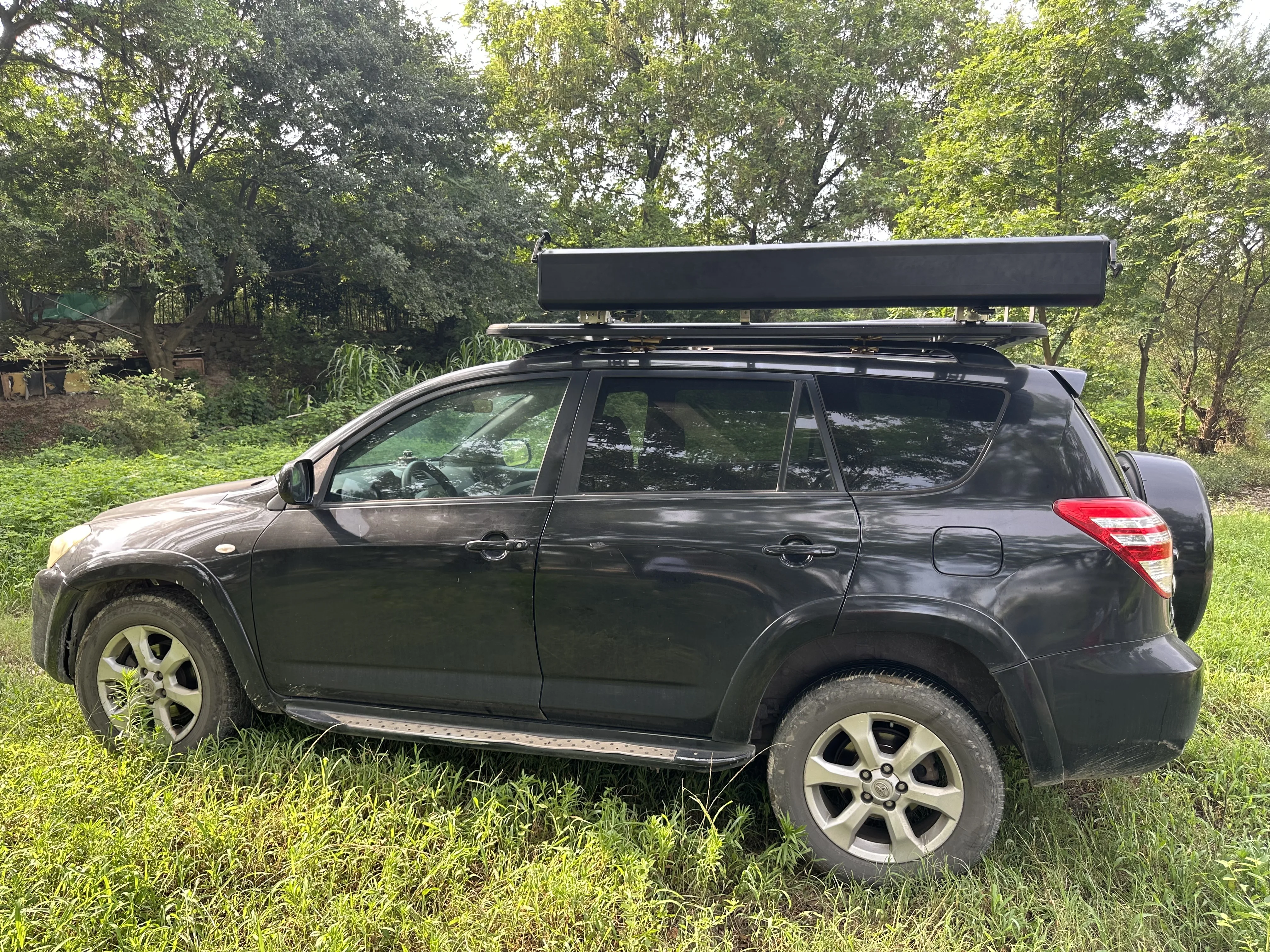 Aluminum shell custom pop-up car side awning tent freestanding 270 degree awning for sale