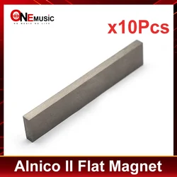 10Pcs Alnico II Electric Guitar Pickup Magnet for Humbucker F60x3.2x13MM/F60x5.0x12.6MM Flat Pickup Magnet Silver