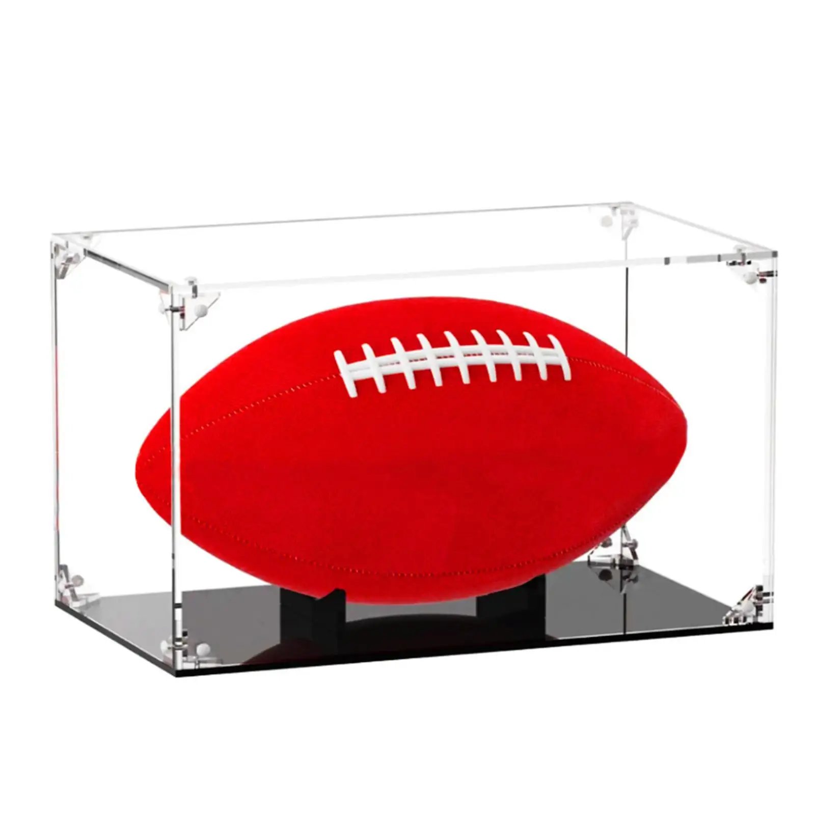 Clear Acrylic Football Display Case Sports Collectibles Storage for Football Fans Memorabilia Ball Holder Football Storage Rack