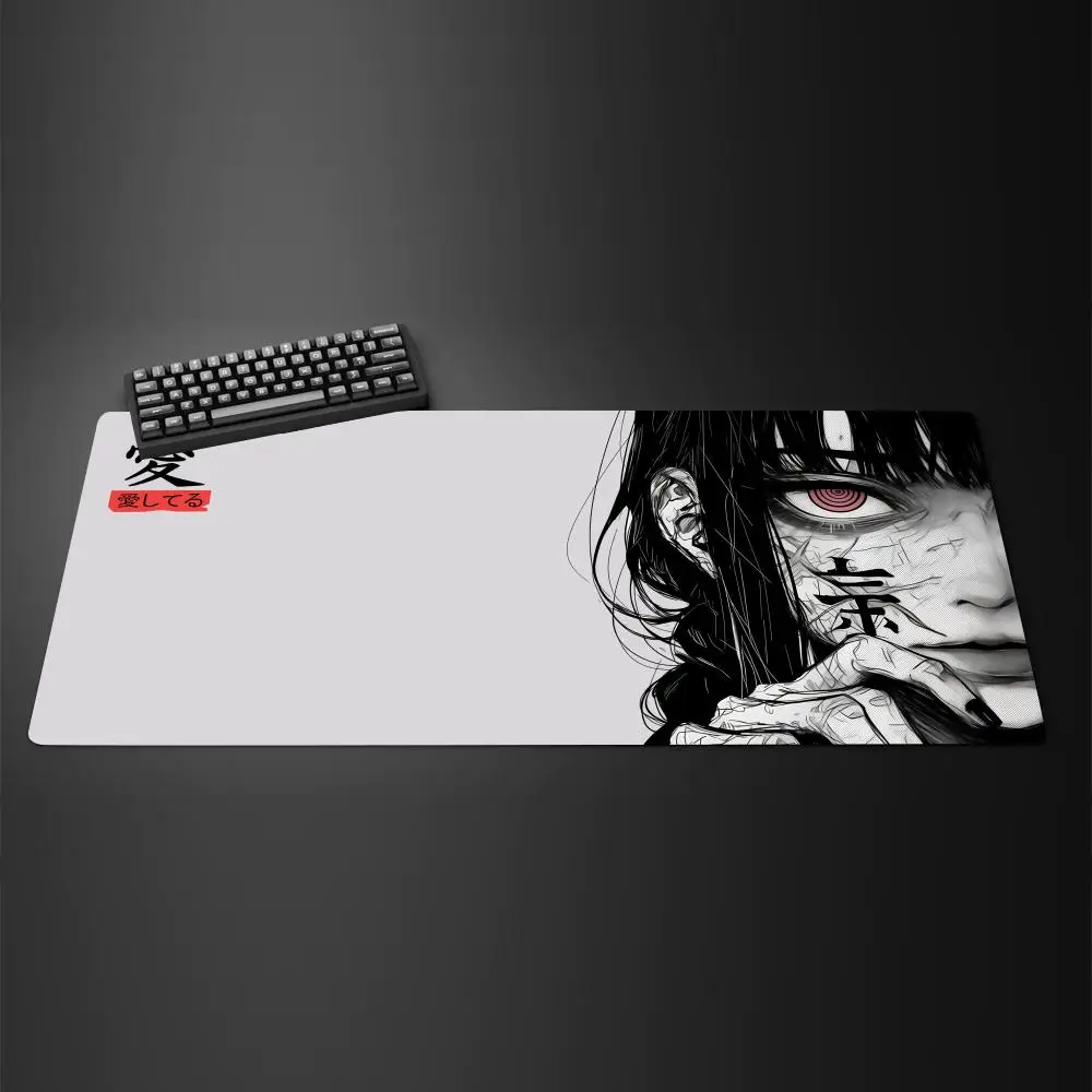 

Art Girl Comic Black&White Mouse Pad Large Rubber Anti-slip Desk Accessories Mousepad for Offices&Gamer Keyboard Mats Decor Mat