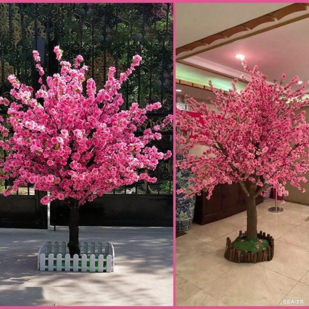 محاكاة شجرة الخوخ شجرة اصطناعية شجرة وهمية محاكاة تشكيلة زهور الديكور أتمنى الدعائم نبات المناظر الطبيعية