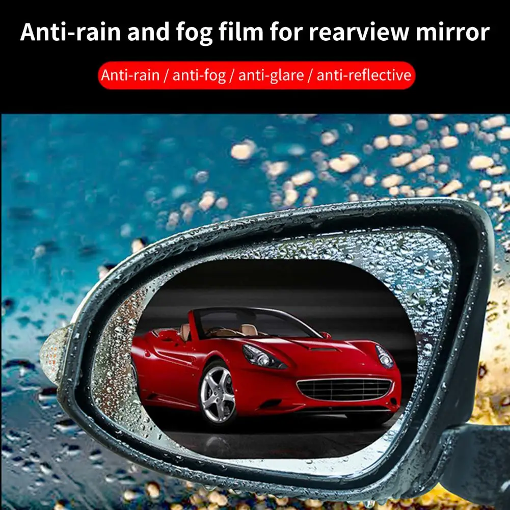 Car Rainproof Film Car Rearview Mirror Non-glare Hydrophobic Lightweight Anti-fog Film Adhesive Mirror Protective Film for Car