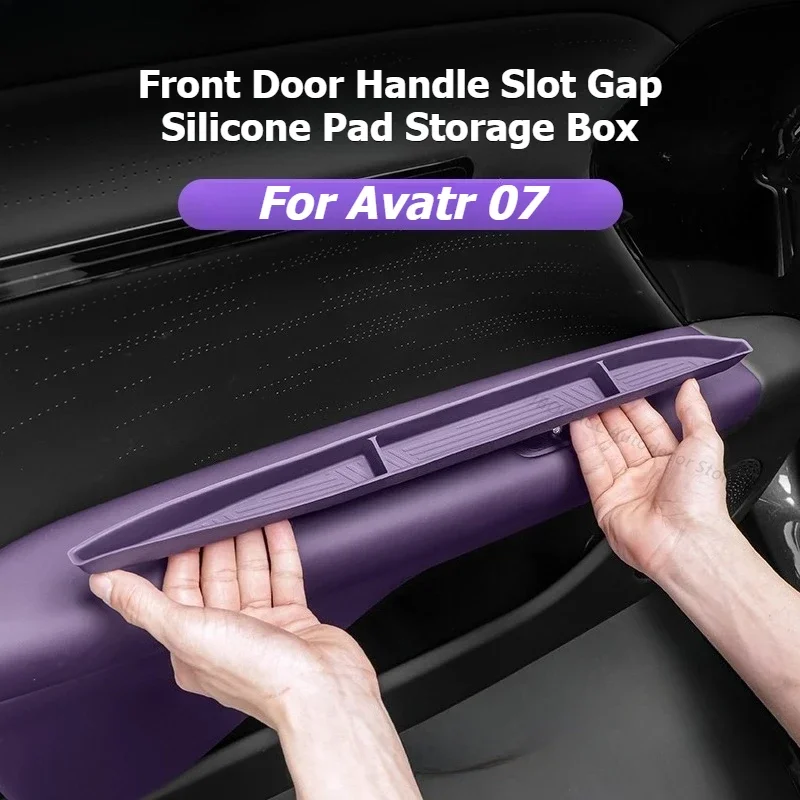 

For Changan Avatr 07 Front Door Handle Slot Gap Silicone Pad Storage Box Door Handle Gap Filling Organizing Interior Accessories