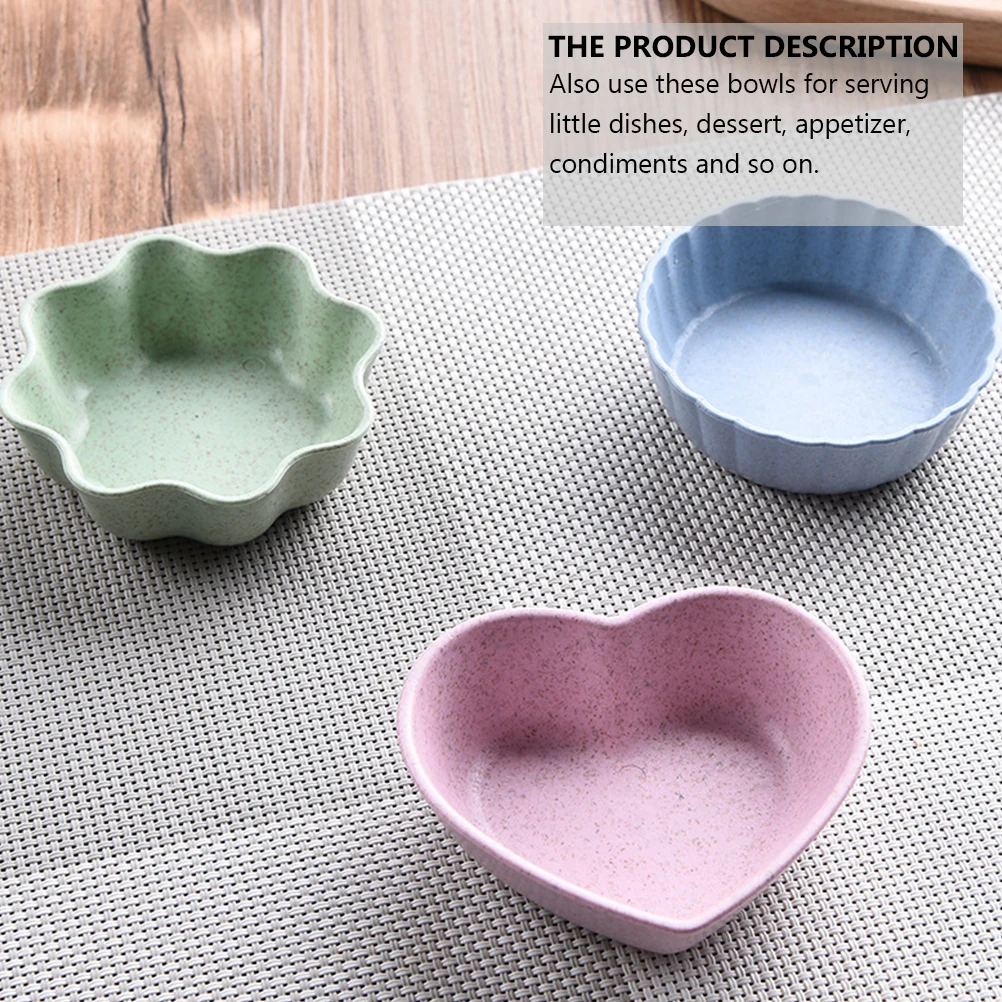6pcs Creative Flower Shape Seasoning Dish Sauce For Dipping Dessert Appetizer Plates Household Kitchen Food Serving Bowl