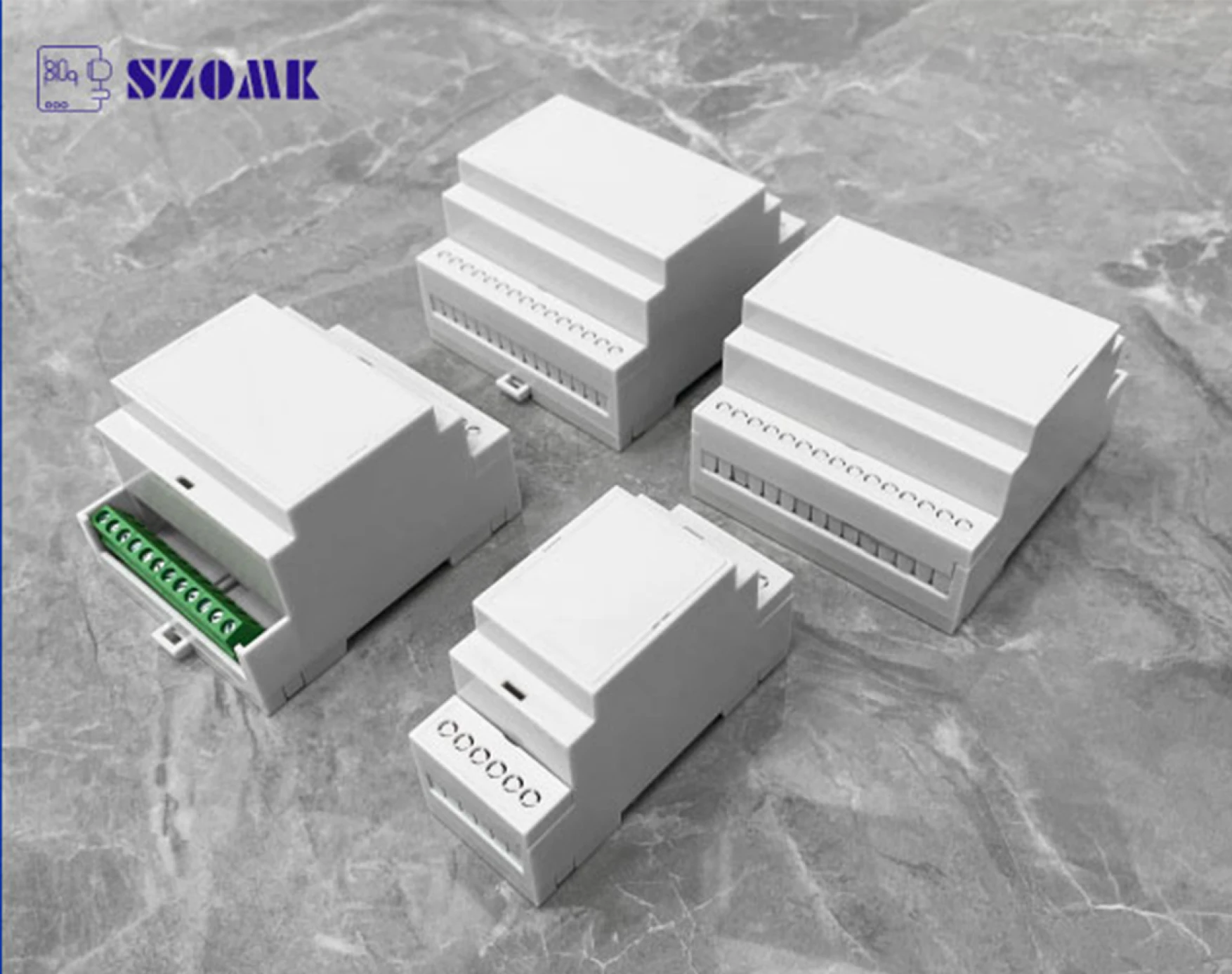 Din-Rail Box PC Enclosure Electrical PCB Mount Bracket Plastic Enclosure Plc Connector Terminal Block Din Rail Enclosure