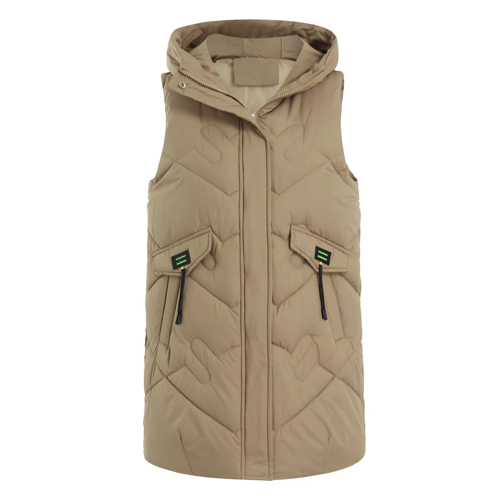 

Women Coat Hooded Vest Autumn And Winter Casual Sleeveless Simple Down Cotton Vest Vest Jacket Stiles Jacket