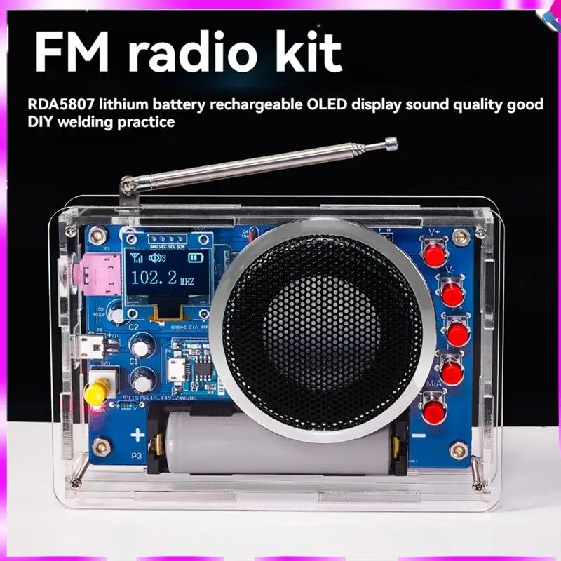 N96R FM Radio DIY Electronic Kit With OLED Display Electronic Welding Practice Assembly Production Kit DIY Assembly Kit