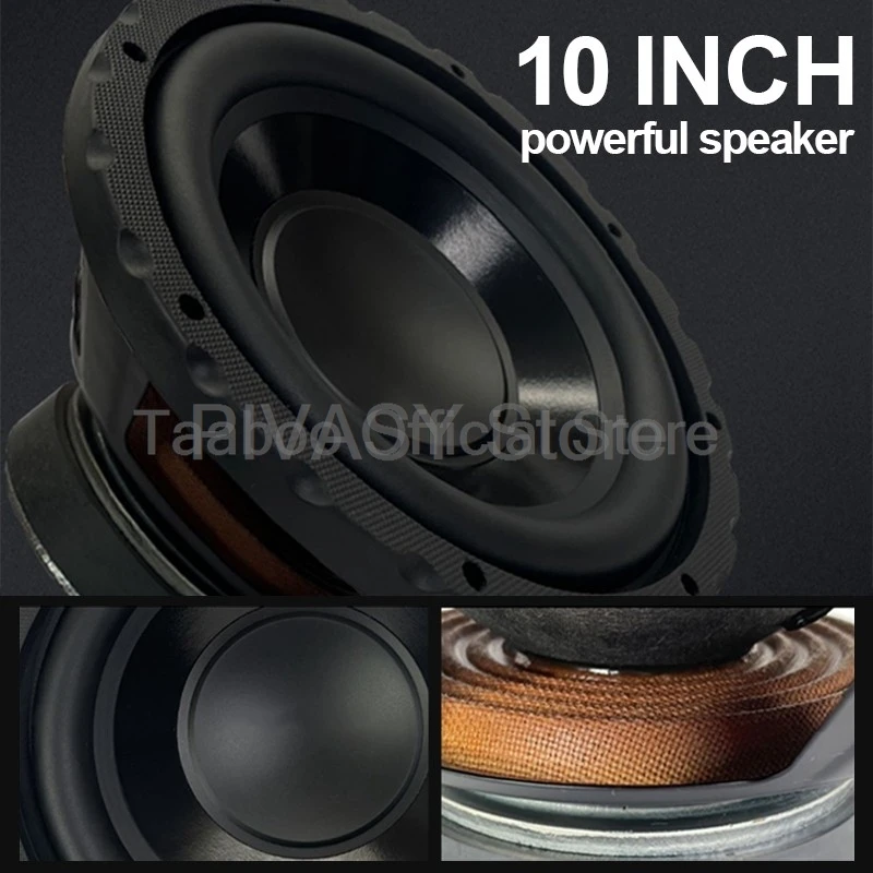 Subwoofer attivo da 800 W 12 V cassa di risonanza per auto 10 pollici Super Bass Audio 4ohm altoparlante 89dB sistema audio per la modifica dell'auto del camion