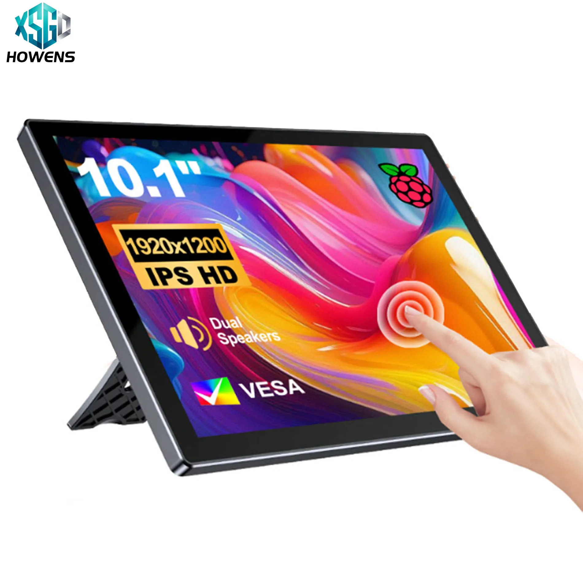 

HOWENS 10.1 Inch IPS Touch Screen LCD HDMI Display Portable Touchscreen Monitor Gaming 1920x1200 for Raspberry Pi 5 4 3 3B+ 2