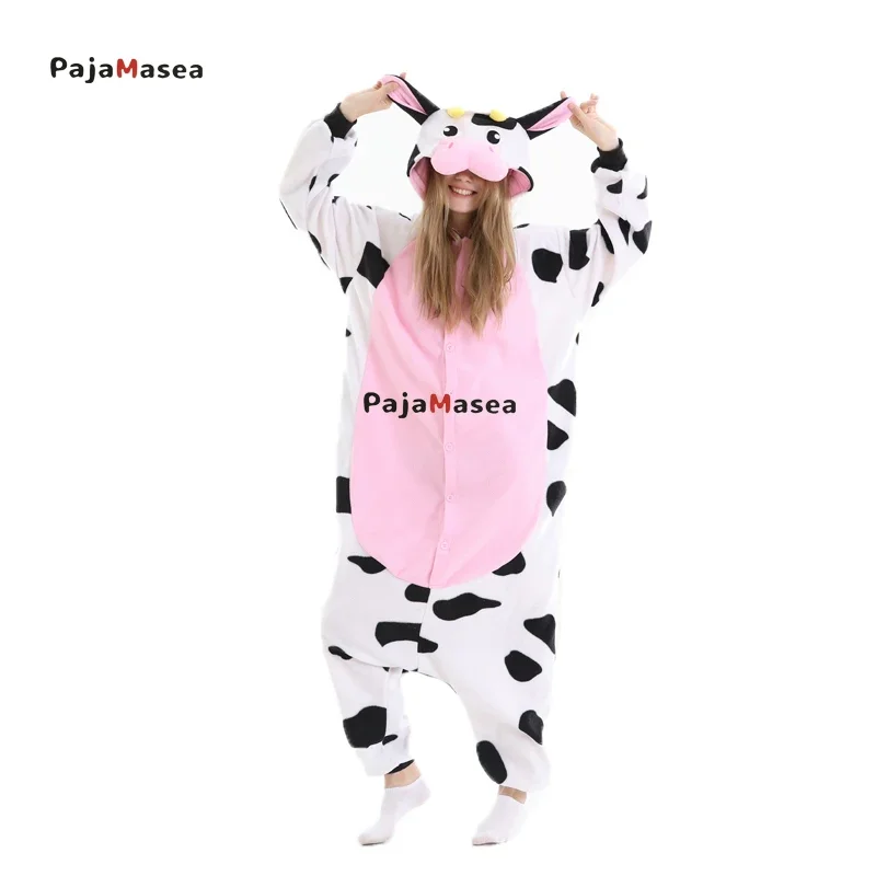 Pijamas de vaca de anime unisex para adultos, ropa de cosplay de Halloween, Mono de fiesta de disfraces, mono de mapache, mono Kigurumi