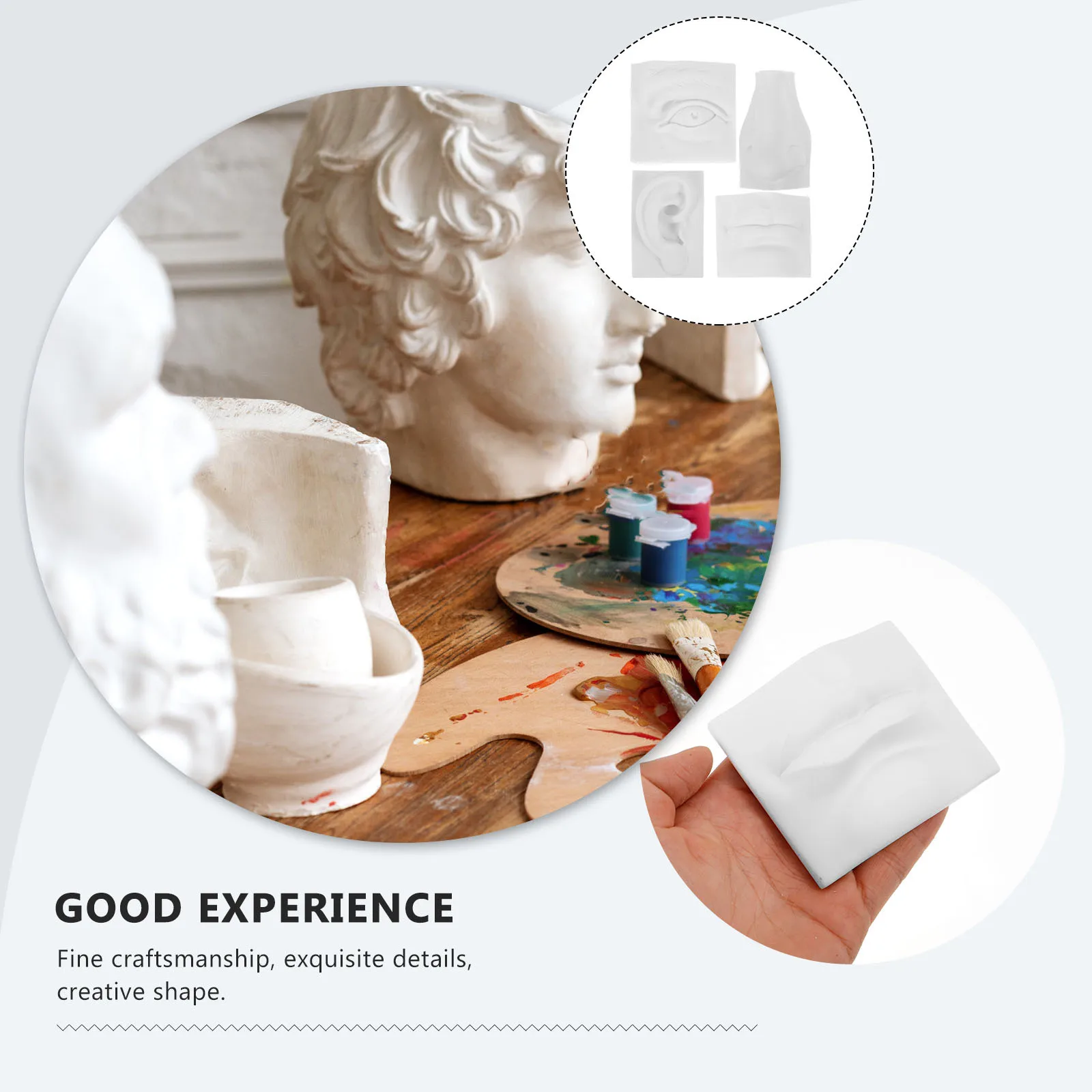 

Sketch Practice Statue Gypsum Sculpture Facial Features Sculptures Drawing Mold