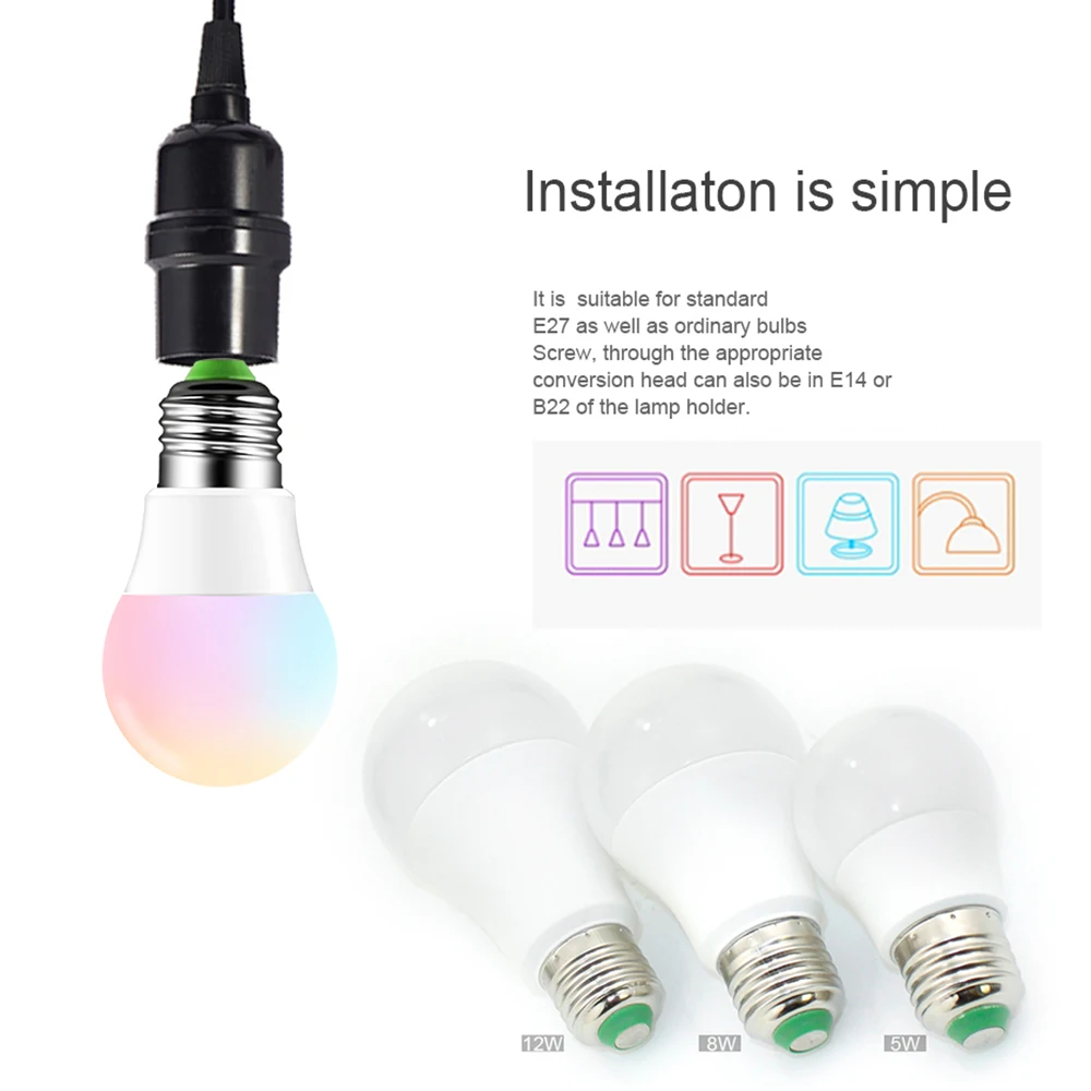 16 ألوان RGB لمبة LED متعدد الألوان لمبة E27 220 فولت الإضاءة المنزلية عكس الضوء 24 مفتاح التحكم عن بعد مصباح ذكي مصباح لتهيئة الجو