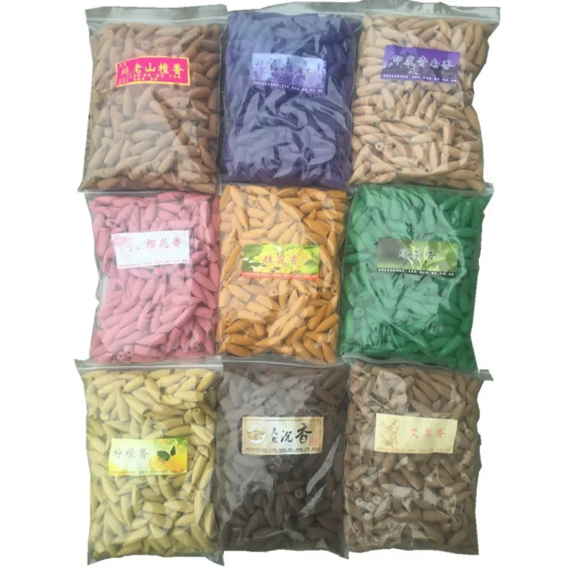 Y مخاريط البخور ذات التدفق الخلفي المتضخم بالجملة 200 جرام/500 جرام/1000 جرام بخور برج لوتس من خشب الصنال لموقد النحاس والسيراميك