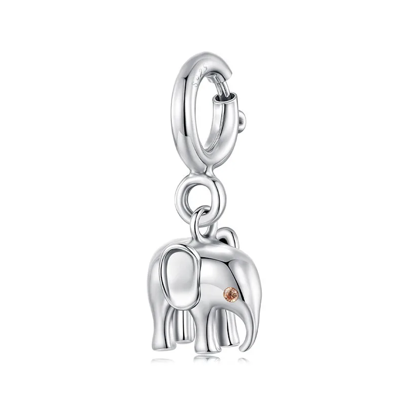 

Solid S925 Silver Pendant Women Cute Elephant Pendant