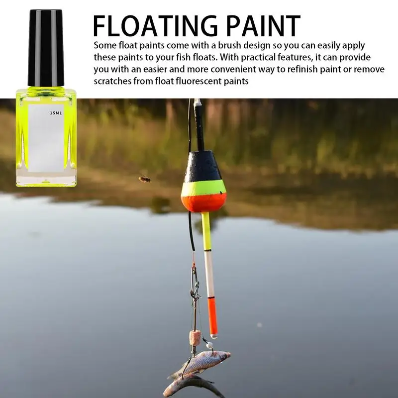 Fotografia 3: Pintura à prova d'água para iscas de pesca fluorescente multiuso pintura flutuante de pesca 15ml suprimentos de pesca fáceis de usar