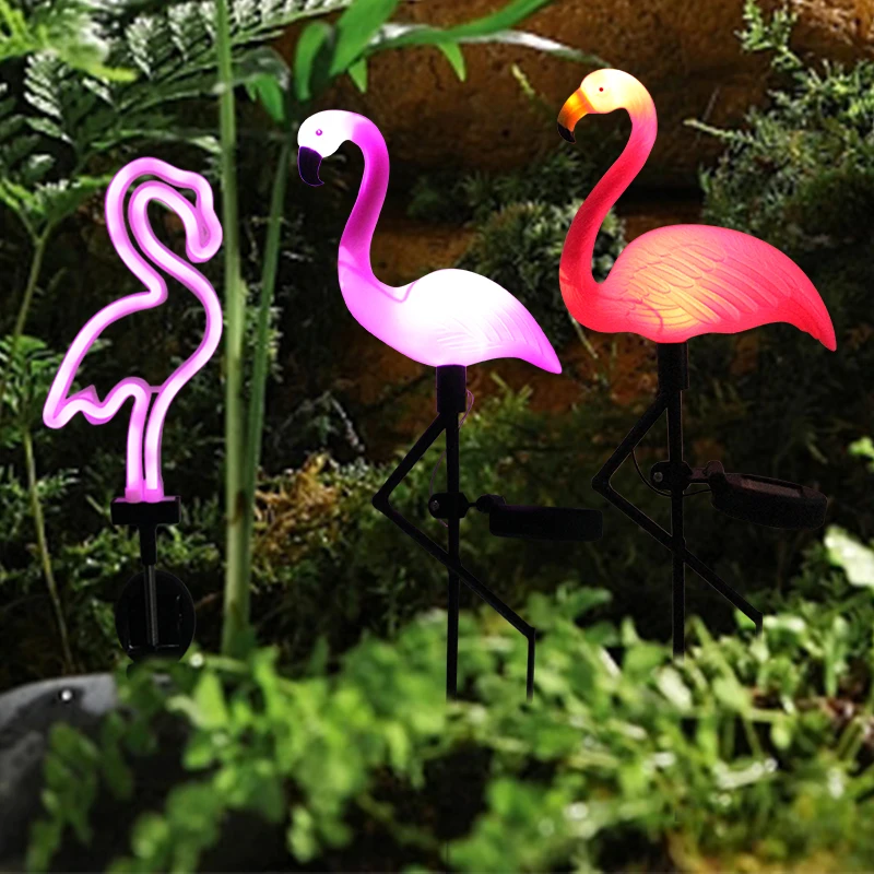 

Outdoor Solar Flamingo Light Courtyard Decoration Lamp Waterproof Garden LED Patio Walkway Light Standing Landscape Yard Light