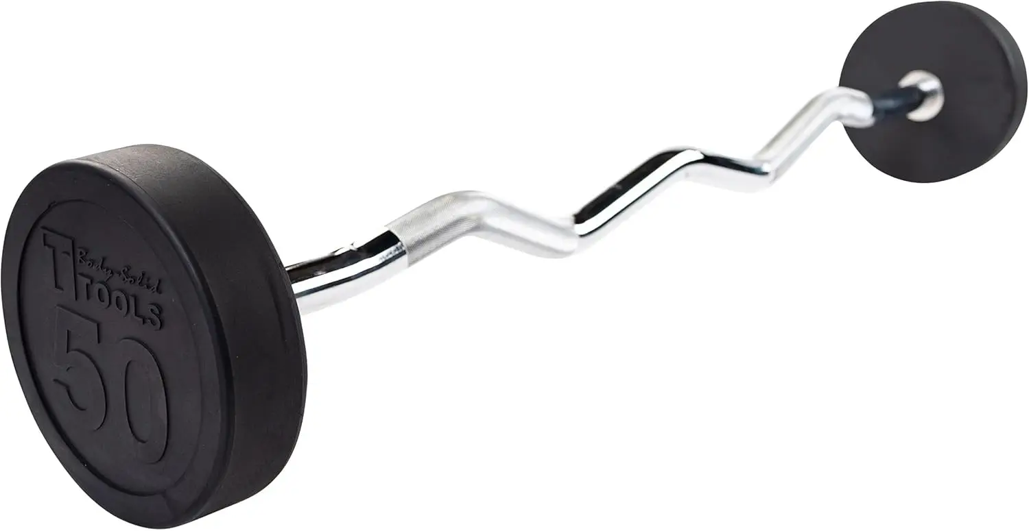 Weightlifting, Bodybuilding and Strength Training, Rubber Coated Steel, Black, Fixed Weights